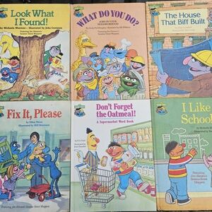 Vintage Sesame Street Children's Book Lot